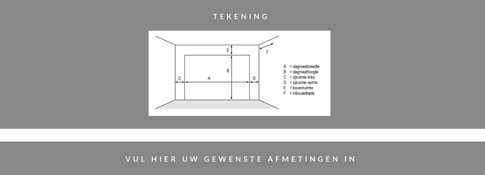 Afbeelding met maten garagedeur